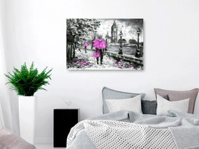 Artgeist Obraz - Walk in London (1 Part) Wide Pink Veľkosť: 120x80, Verzia: Premium Print
