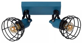 Lucide 08927/02/35 - Bodové svietidlo POLA 2xE27/60W/230V modrá