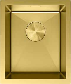 Mexen Trixo, 1-komorový nerezový drez 370 x 440 mm, brúsená zlatá, 6412371000-55