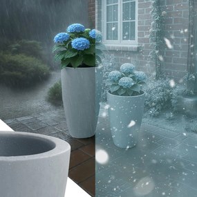 Sada 2 ks kvetináčov 1 round - sivá