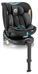 Lionelo - Autosedačka so základňou otočná NAVY i-Size 40-150 cm čierna/tyrkysová