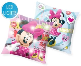 DISNEY Minnie Mouse svítící polštář 40x40 cm