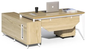 Kancelársky stôl s kontajnerom a komodou Houseland Profit Home 01 dub/biela