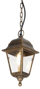 Klasická vonkajšia závesná lampa starožitné zlato IP44 - kapitál