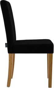 Sada 2 ks jedálenských stoličiek Ina látka cord, antik svetlá - čierna