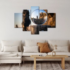 Obraz lupy a krajiny (150x105 cm)