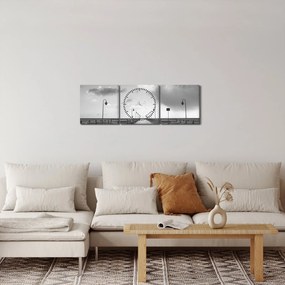 Obraz - Promenáda pri pobreží (s hodinami) (90x30 cm)