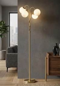 Stojacia lampa Glamy 176 cm biela/zlatá