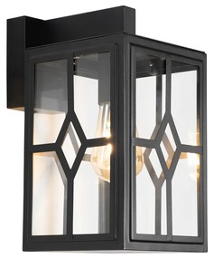 Klasická vonkajšia nástenná lampa čierna IP44 - Dover