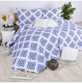 Obliečky bavlnené Atény modré EMI, Francúzsky set1 200x220 + 2x (70x90)