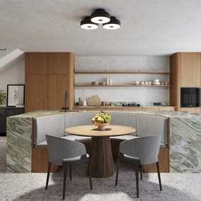 Čierne stropné svietidlo ø 30 cm Blacko – Sollux