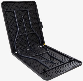 Autronic Záhradný stôl, kov, plast, čierna, AZ-K1003 BK