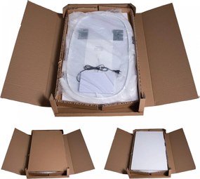 Erga Malatya, oválne LED zrkadlo s vyhrievaním a dotykovým ovládaním, 80 × 50 cm, ERG-YKA-MR.MALATYA-50X80