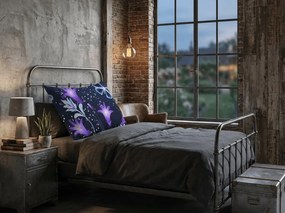 Obliečka na vankúš z mikrovlákna VIOLET BUTTERFLY 70x90 cm, tmavomodrý