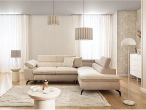Béžová ženilková rohová pohovka (pravý roh/do L) Marbeya – Ropez