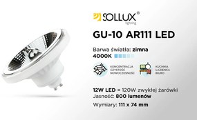 LED žiarovka GU10 4000k 10w 850lm