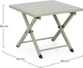 Hliníkový záhradný konferenčný stolík 43x44 cm Taylor – Bizzotto