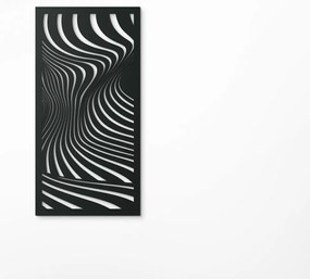 drevko Abstraktný obraz z dreva Vlny Rozmer obrazu: 44,5 x 22 cm, Farba dekorácie: Čierna