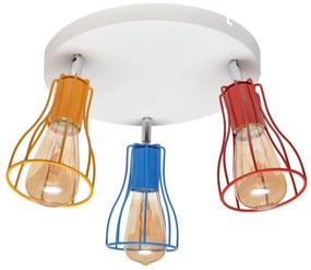 Bodové svietidlo TUBE II 3xE27/15W/230V oranžová/modrá/červená