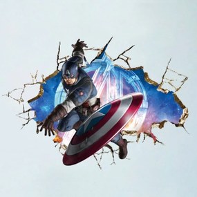 Samolepka na zeď Kapitán Amerika | Marvel 50x70 cm