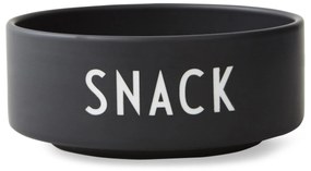 DESIGN LETTERS Porcelánová miska Black Snack