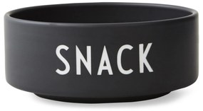 Design Letters Snack porcelánová miska čierna 12 cm