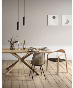 Jedálenský stôl s doskou v dubovom dekore 100x200 cm Armande – Kave Home