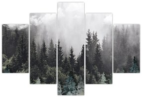 Obraz - Les s ilustrovanými prvkami (150x105 cm)