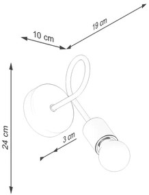 Sollux SL.1476 - Nástenná lampa EMBER 1xE27/15W/230V čierna/béžová/buk