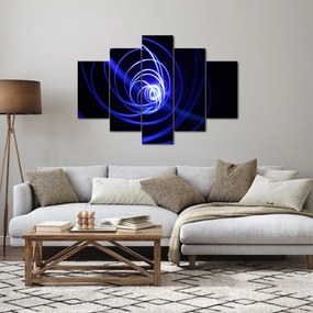 Obraz modrých špirál (150x105 cm)