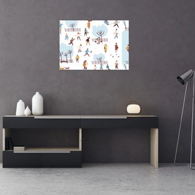 Obraz - Veselá zima (70x50 cm)