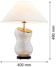 Argon 8036 - Stolná lampa VENETO 1xE27/15W/230V biela/mosadz/čierna