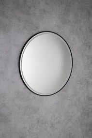 Sapho Sapho, KADRIS guľaté zrkadlo s LED osvetlením, ø 60cm, čierna mat, KD060