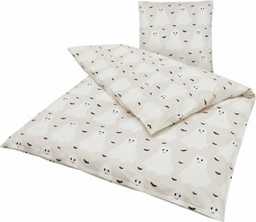 Detské bavlnené obliečky GHOSTIE béžové Rozmer obliečky: 80 x 80 cm | 135 x 200 cm