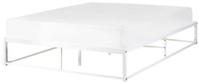 Kovová posteľ 140 x 200 cm biela VIRY Beliani