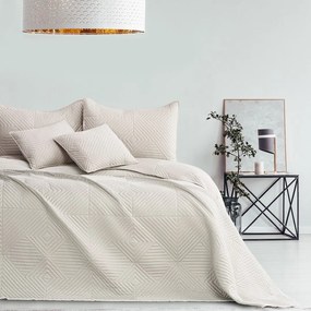 Prošívaný přehoz na postel SOFTA 220x240 béžovo-krémový