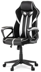 Autronic BONTEC Herné kreslo, hojdací mechanizmus, strieborná ekokoža, KA-Y341 SIL Farba: Strieborná