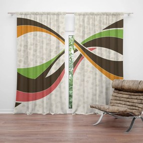 Sablio Záves Retro abstrakcia: 2 ks 140x250 cm