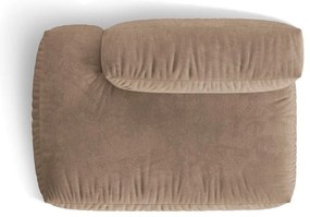 Svetlohnedý zamatový modul pohovky (ľavý roh) Martina – Micadoni