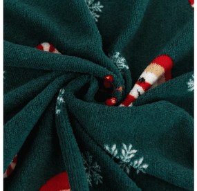 Plachta mikroplyš SNOWMAN AND GINGERBREAD 160x200 cm zelené