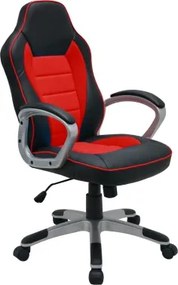 Kancelárske kreslo Star, čierne / červené%
