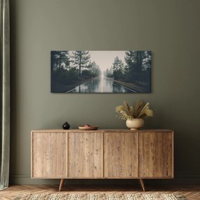 Obraz cesty v daždi (120x50 cm)