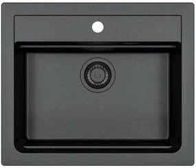 ALVEUS SETA23228 - Kuchynský drez ATROX+drezová batéria MINTAS 34cm granit/čierna