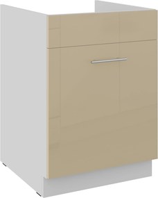 Dolná kuchynská skrinka Lavera 60 ZL 1S BB (korpus: biela + front: lesk cappucino). Vlastná spoľahlivá doprava až k Vám domov. 1134543