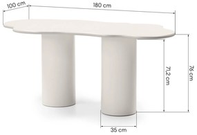 Jídelní stůl Pinar 180 cm šedo-béžový