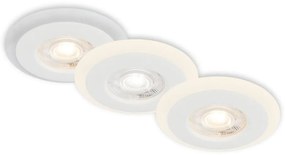 Briloner 7039036 - SADA 3x LED kúpeľňové podhľadové svietidlá 3xLED/5W/230V IP44 biele