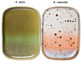 HK living Keramická tácka 70's Ceramics Atlas A - grass