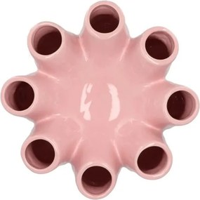 Ružová keramická váza Luna Tube Pink - Ø 24*24 cm