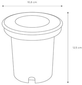 Lucide 11801/01/30- Vonkajšie zápustné svietidlo BILTIN 1xGU10/35W/230V IP67 čierna