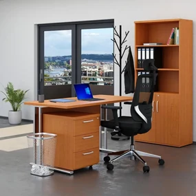 Zostava kancelárskeho nábytku Visio 2, 140 cm, čerešňa